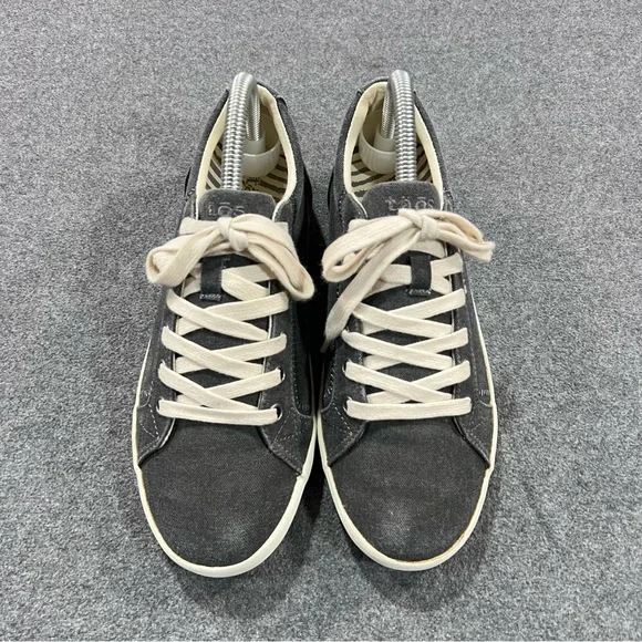Taos Star Shoes Sneakers Womens Size 8 Dark Gray Washed Denim Casual Lace Up - Picture 2 of 13